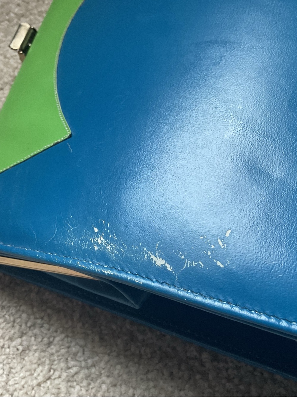 Vintage blue and green leather purse Life Stride Brand - Picture 9 of 9
